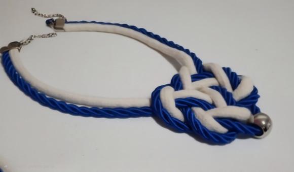 Colar de Corda e Cordão São Francisco Azul Bic