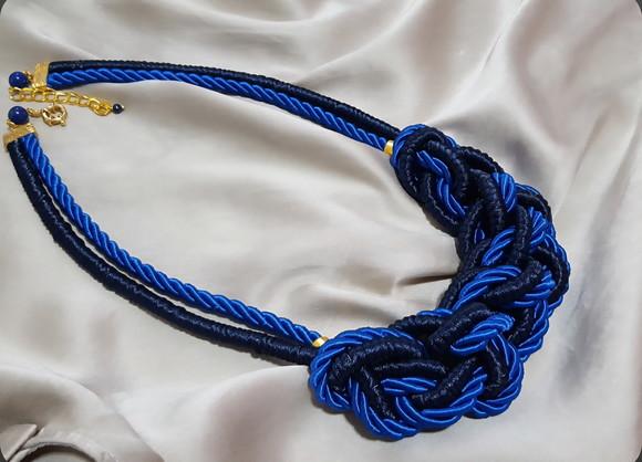 Colar de Corda e Cordão São Francisco Azul Bic
