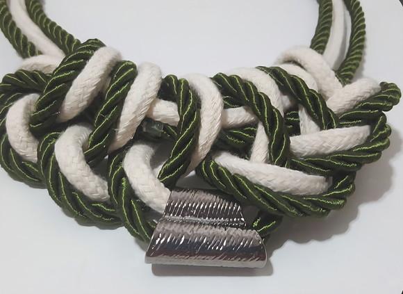 Colar de Corda e Cordão São Francisco Verde Militar
