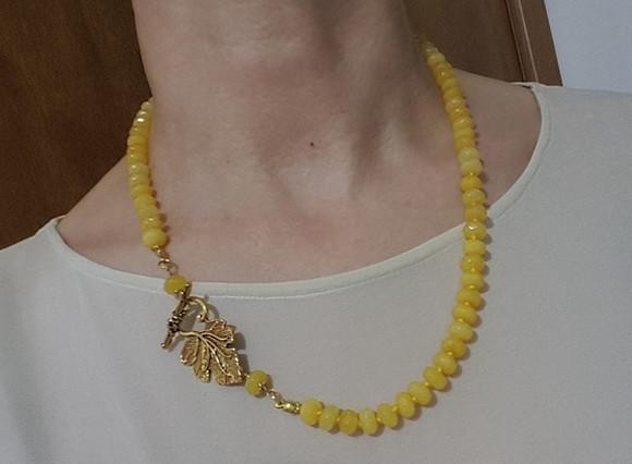 Colar de Jade Amarelo
