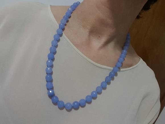 Colar de Jade Azul Sky