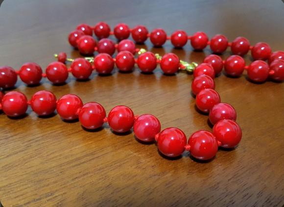 Colar de Pedra Natural Coral de 7.0mm