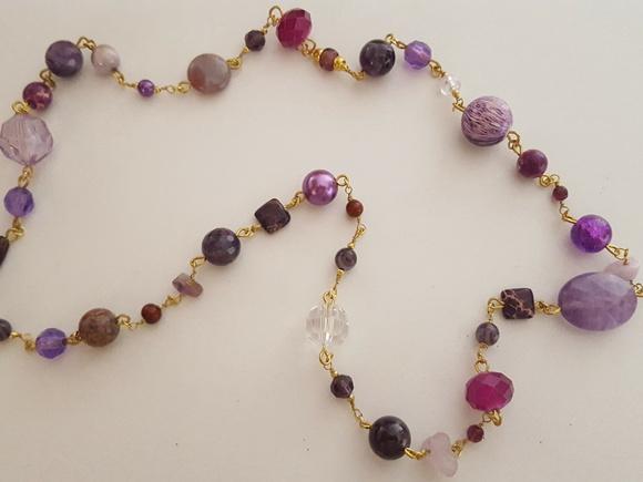Colar Dourado Multicolorido Il