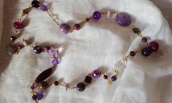 Colar Dourado Multicolorido Il