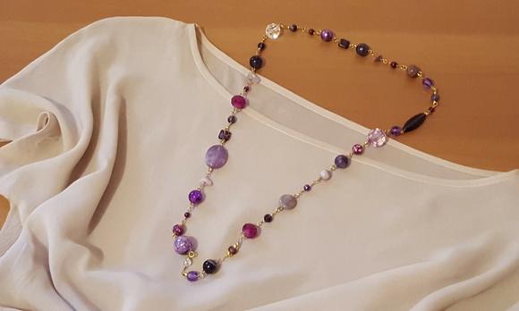 Colar Dourado Multicolorido Il