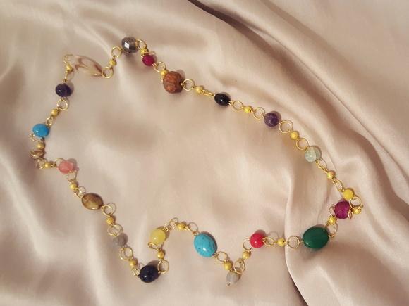 Colar Dourado Multicolorido IV