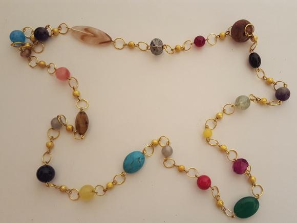 Colar Dourado Multicolorido IV