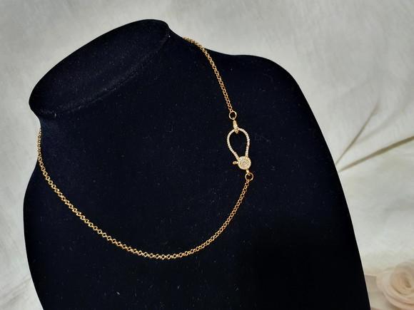 Colar Quatro em Um de Pedras Naturais Morganite e Corrente