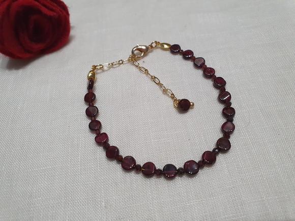 Conjunto de Colar e Pulseira de Pedras Naturais Granada