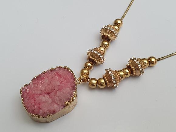 Corrente com Drusa Rosa