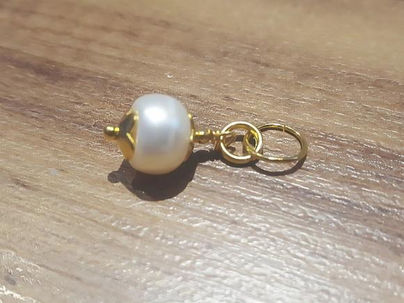 Pingente Banhado Dourado de Pérola Natural