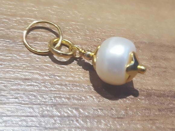 Pingente Banhado Dourado de Pérola Natural