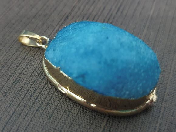 Pingente de Drusa Azul Celeste