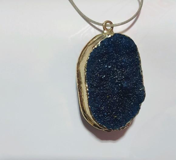 Pingente de Druza Azul Bic