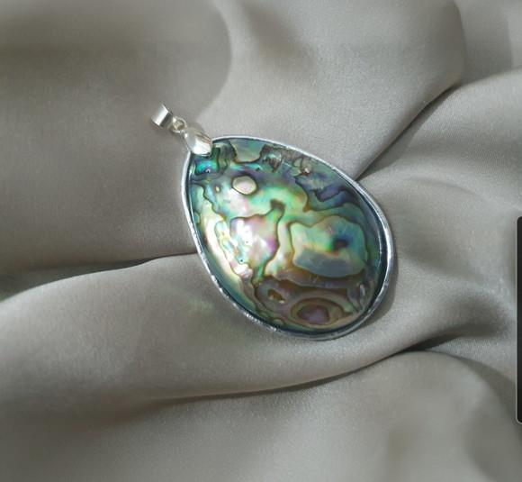 Pingente de Prata com Abalone