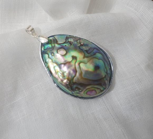 Pingente de Prata com Abalone