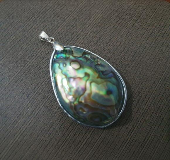 Pingente de Prata com Abalone