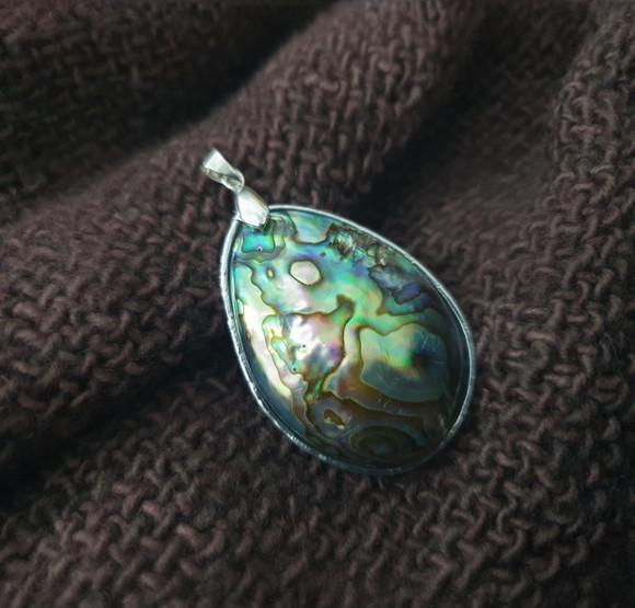 Pingente de Prata com Abalone