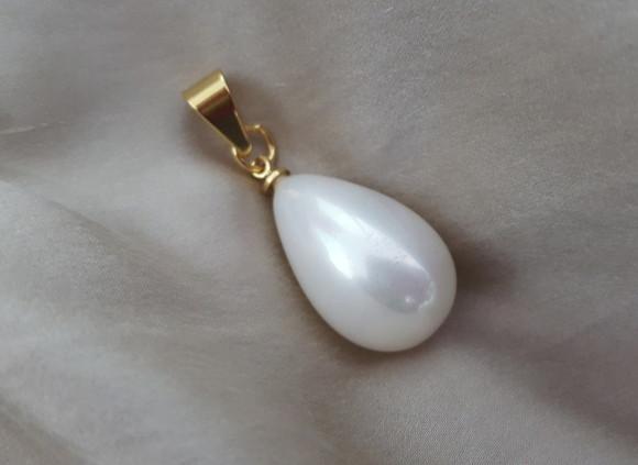 Pingente Gota De Pérola Shell