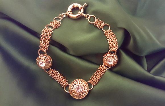 Pulseira Banhada com Cristal