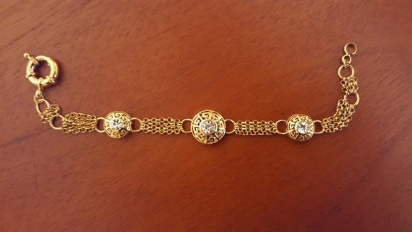 Pulseira Banhada com Cristal
