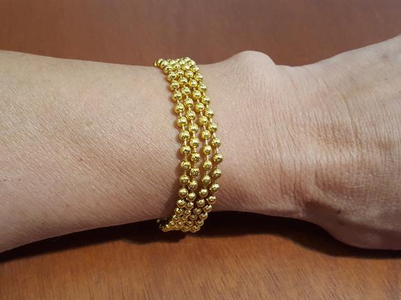 Pulseira Banhada de Bolinhas