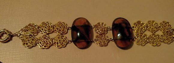 Pulseira Banhada de Flores