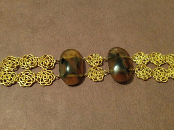 Pulseira Banhada de Flores