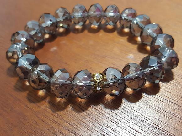 Pulseira de Cristais Fumê