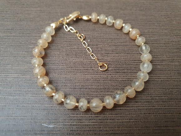 Pulseira de Pedra Natural Citrino