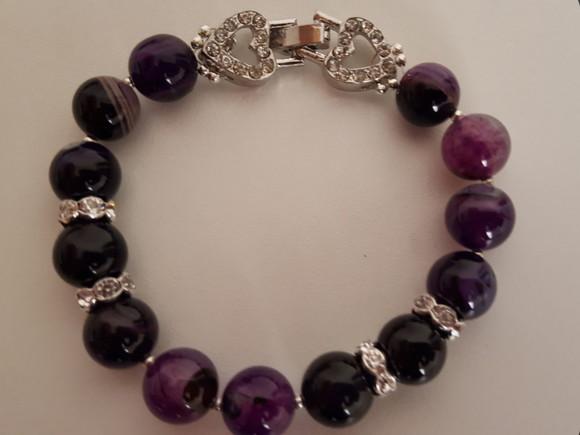 Pulseira de Pedras Naturais Ametista