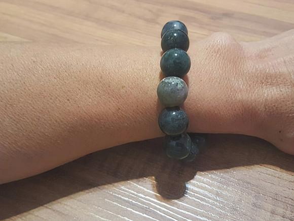 Pulseira de Pedras Naturais Ágata Musgo