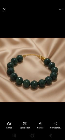 Pulseira de Pedras Naturais Ágata Musgo