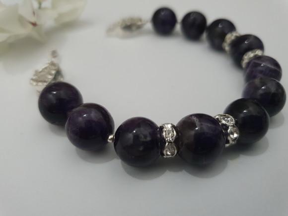 Pulseira de Pedras Naturais Ametista