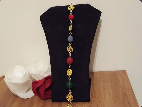 Pulseira de Pedras Naturais Coloridas