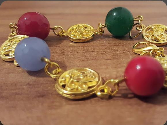 Pulseira de Pedras Naturais Coloridas