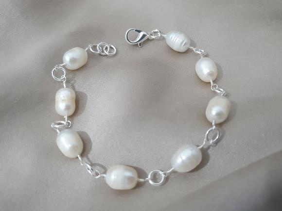 Pulseira de Pérolas Barrocas