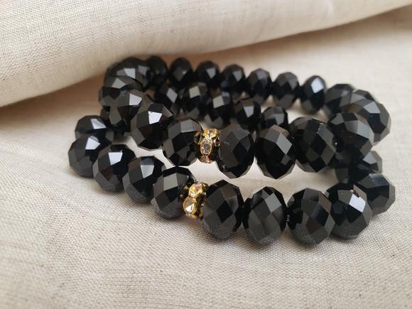 Pulseiras de Cristais Preto