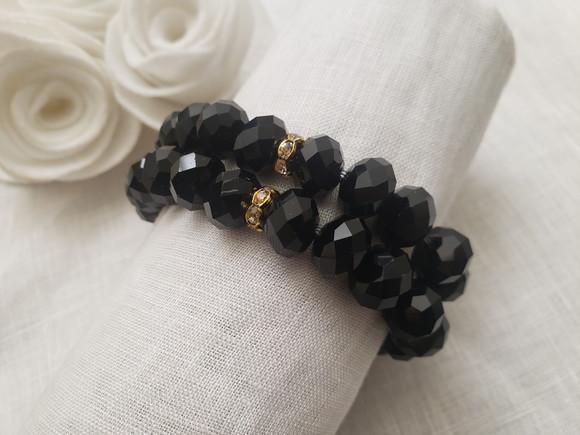 Pulseiras de Cristais Preto