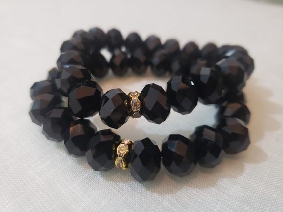 Pulseiras de Cristais Preto