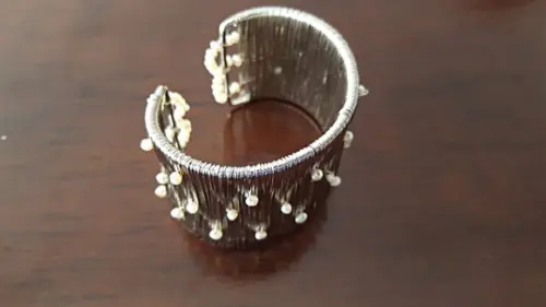 Bracelete de Prata e Pérolas