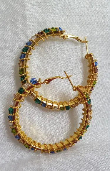 Brinco Argola com Cristais