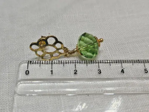 Brinco Banhado com Cristal Color Verde