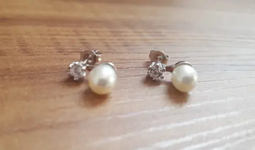 Brinco de Prata com Pérolas