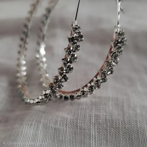 Brinco Prata Argola Zig Zag 3,5cm