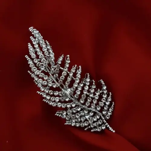 Broche Banhado Cravejado de Cristais