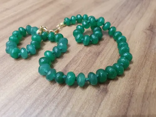 Chocker de Jade Verde Esmeralda