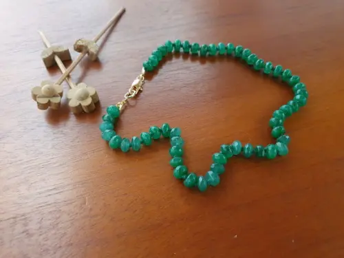Chocker de Jade Verde Esmeralda