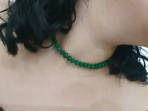 Chocker de Jade Verde Esmeralda