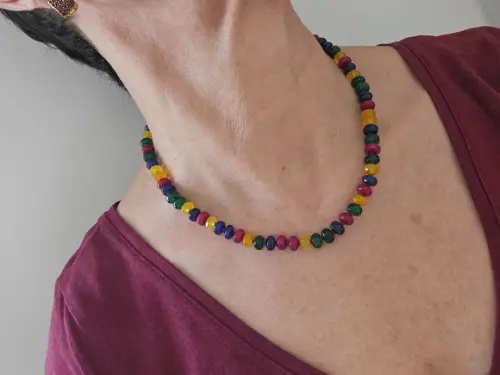 Chocker de Mix de Pedras Naturais Jade